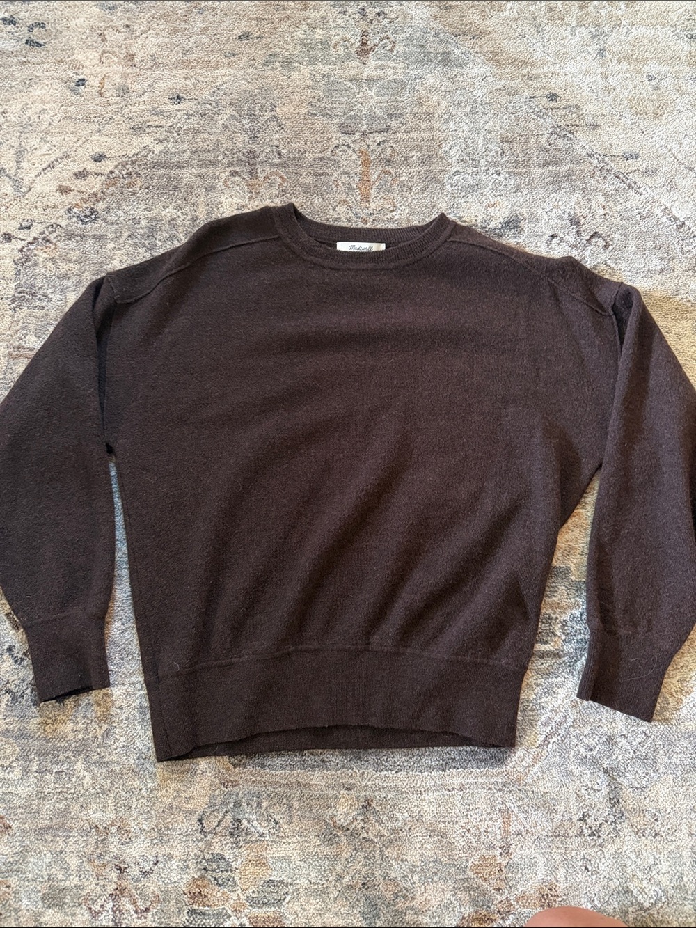 Madewell Women's Chocolate Brown Crewneck Sweater